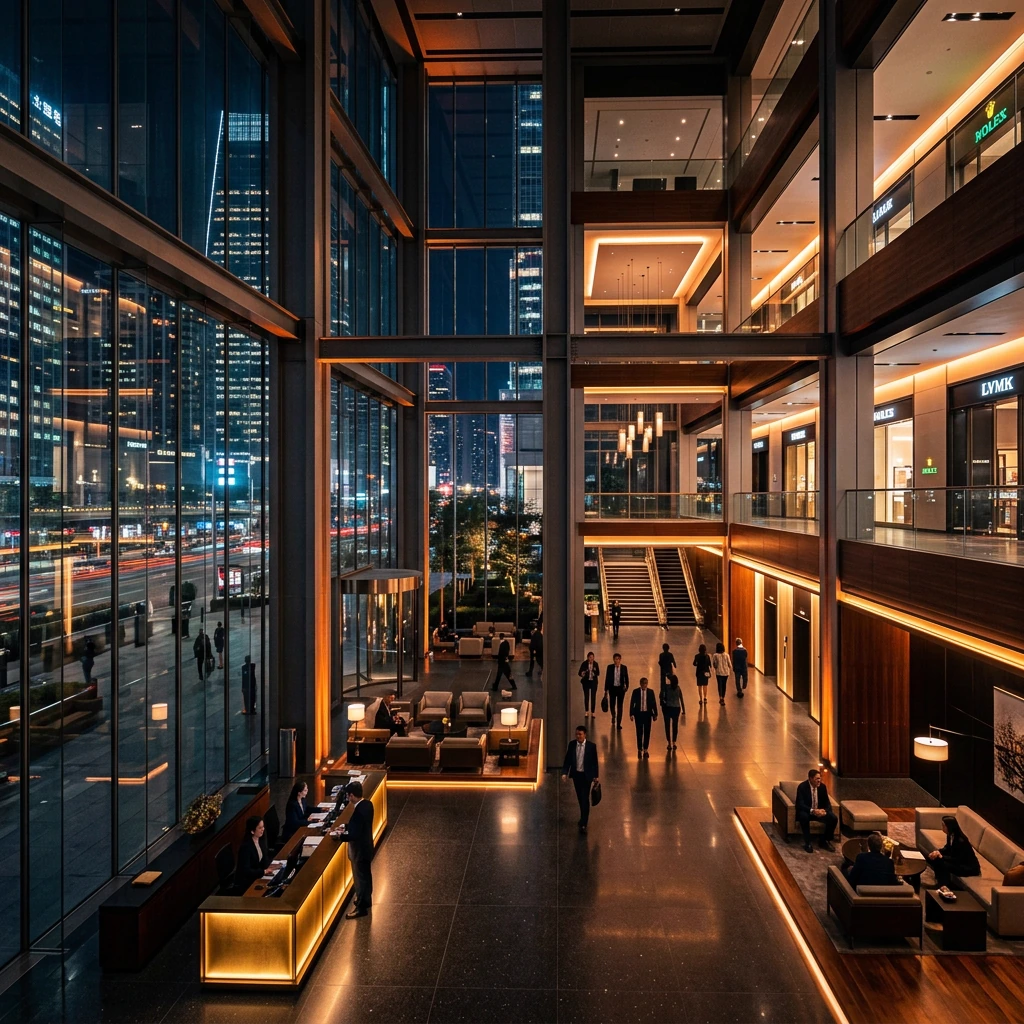 Modern commercial building interior
