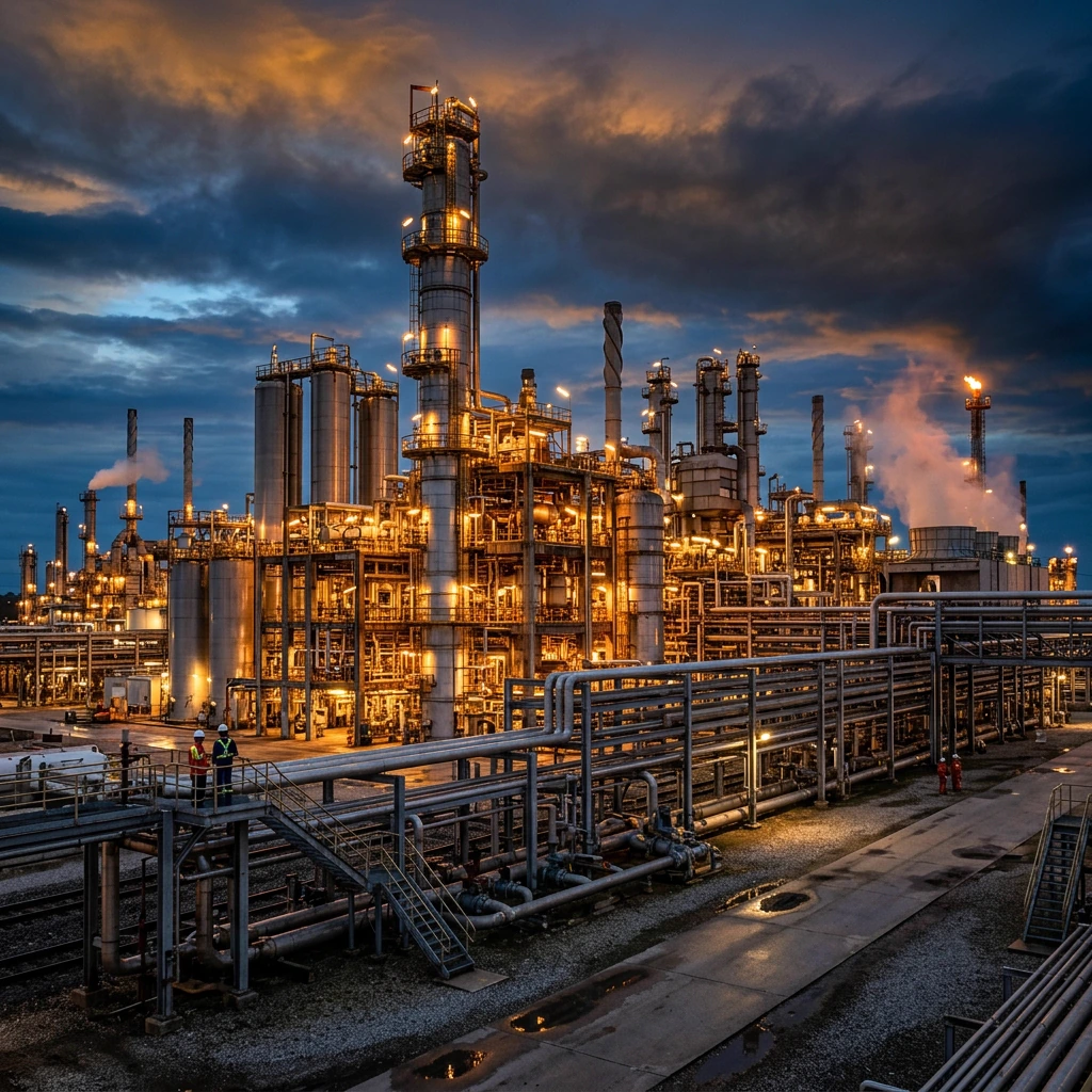 Petrochemical processing plant